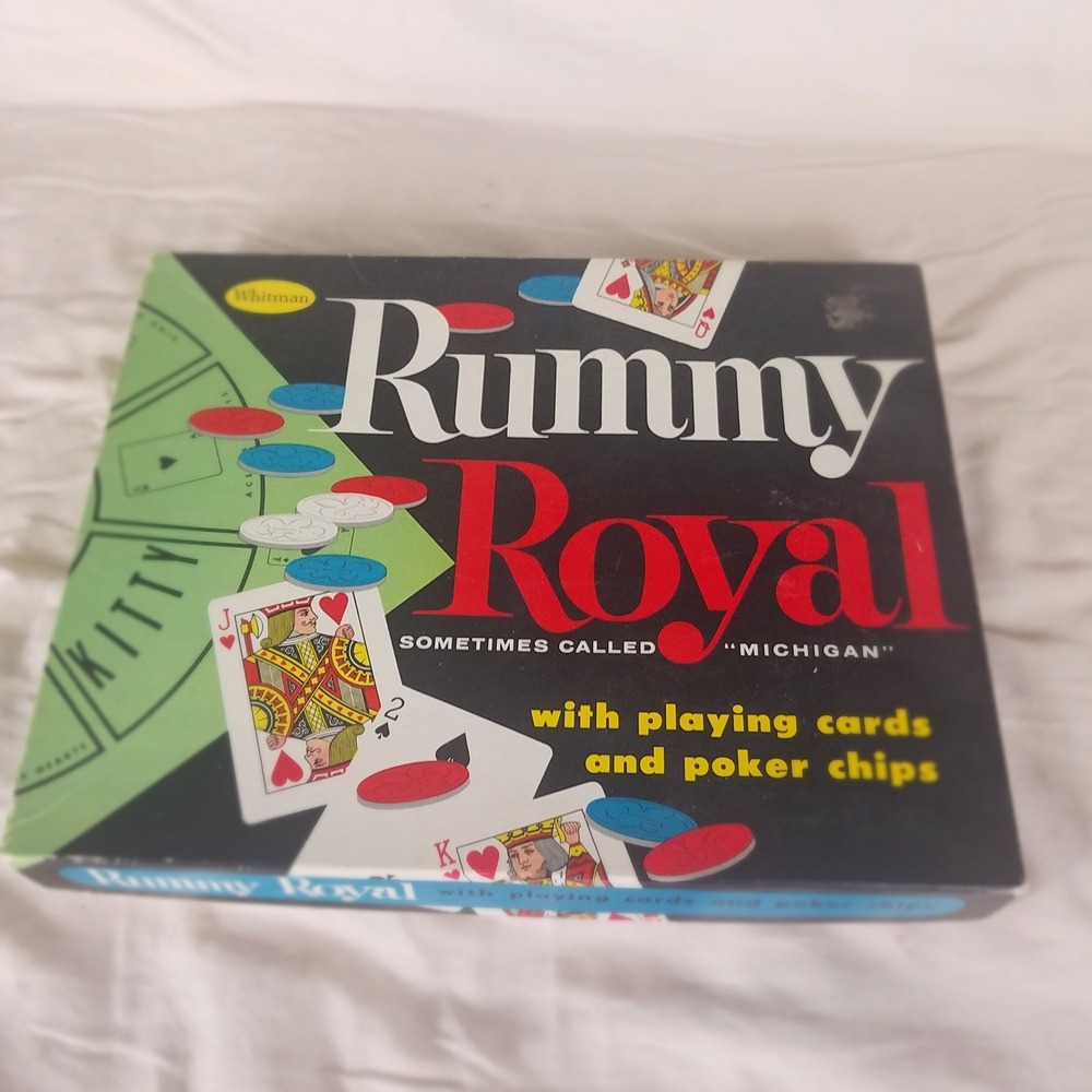 Whitman Rummy Royal Board Game Multicolor Good 1959 Michigan 4804